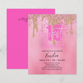 Budget Sweet 15 Rosa Glitzer Foil Quinceanera Glam