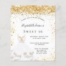 Budget Sweet 16 Goldkleid Glitzer Staub