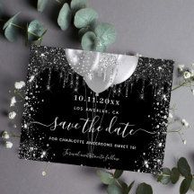 Budget Sweet 16 Schwarz Save the Date