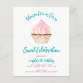 Budget Sweet Celebration Cupcake Einladungen