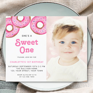 Budget Sweet One Donut Erster Geburtstag Foto Einl