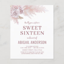 Budget Sweet Sixteen Boho Chic Geburtstagseinladun