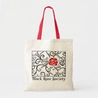 Budget-Taschen-Tasche, schwarze Rosen-Gesellschaft
