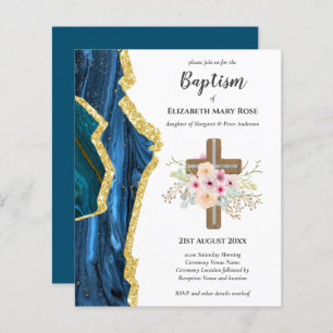 BUDGET Taufe Christening Bautizo Bautismo INVITE