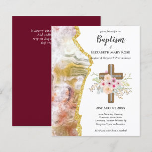 BUDGET Taufe Christening Bautizo Bautismo INVITE