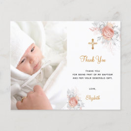 Budget Taufe Rose Goldflorale Foto vielen Dank