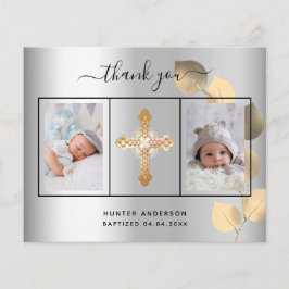 Budget Taufe Silber Eukalyptus Foto vielen Dank