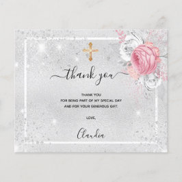 Budget Taufe silber pink Foto Mädchen vielen Dank