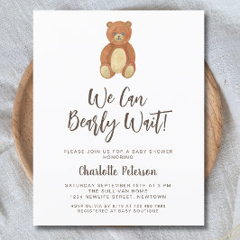 Budget Teddy Bear Baby Dusche Einladung