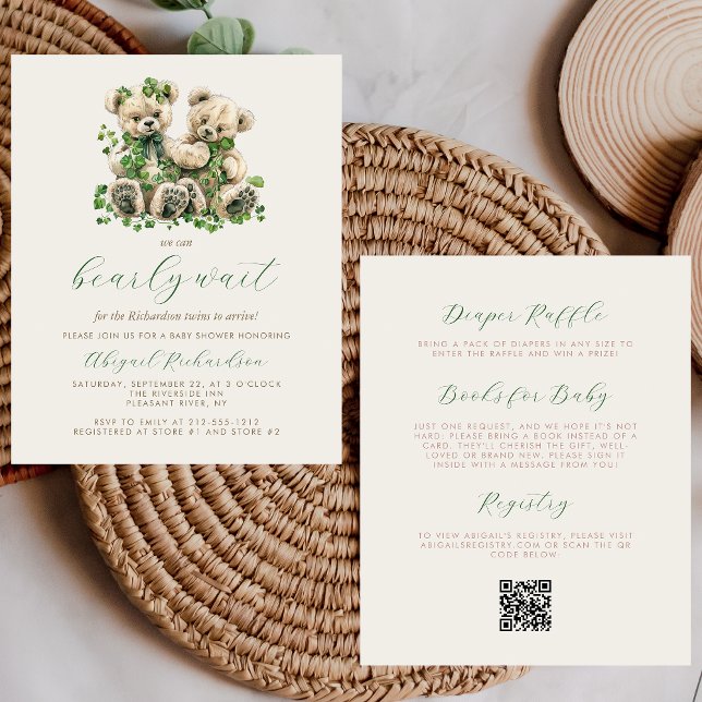 Budget Teddy Bears Green Twins QR Code Kinderdusch (Von Creator hochgeladen)