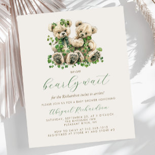 Budget Teddybären Grüne Efeu-Zwillinge Baby-Party