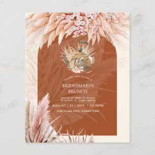 BUDGET Tee Party Brautparty Pampas Gras Flyer