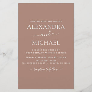 Budget Terra Cotta Boho Wedding Modern Simple