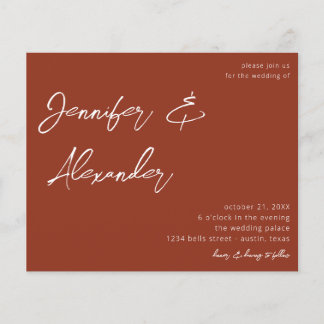 Budget Terra Cotta Calligraphy Foto Wedding V2 Flyer