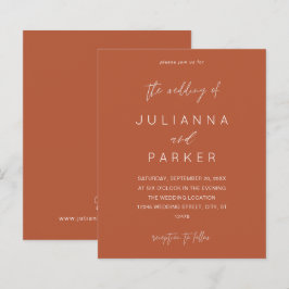 Budget Terra Cotta MOD Calligraphy Wedding