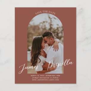 Budget Terracotta arch Foto Save the Date Flyer