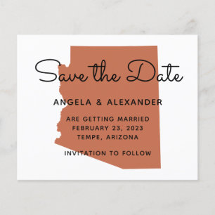 Budget Terracotta Arizona Hochzeit retten das Datu