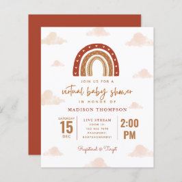 Budget Terracotta Boho Rainbow Virtual Baby Dusche