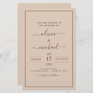 Budget Terracotta Boho Wedding Modern Simple