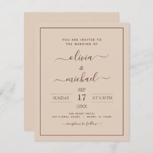 Budget Terracotta Boho Wedding Modern Simple