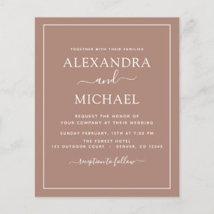 Budget Terracotta Boho Wedding Modern Simple