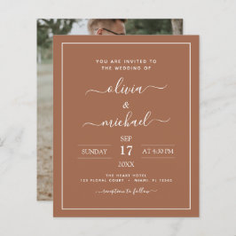 Budget Terracotta Boho Wedding Modern Simple