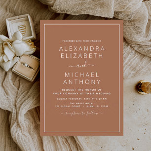 Budget Terracotta Boho Wedding Modern Simple Flyer