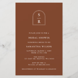 Budget Terracotta Bridal Dusche Einladung