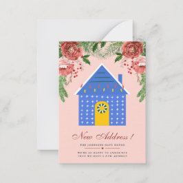 Budget Terracotta Floral New Address Ankündigung