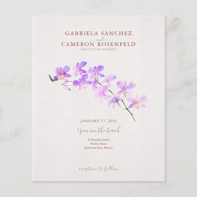 Budget Terracotta Floral QR Code Hochzeit einladen (Vorderseite)