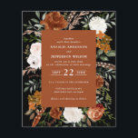 Budget terracotta floral rustikal eleganten Flyer<br><div class="desc">Die rustikale Aquarellblütenhochzeit lädt zum Verweilen ein. Mit schöner Natur,  Terrakotta,  rot Rosa,  schwarz und sage grün Pampas Gras Eukalyptus Aquarell Details. Diese moderne Hochzeitsfeier lädt zum Set des Stils für Ihren großen Tag ein.</div>