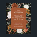 Budget terracotta floral rustikal eleganten Flyer<br><div class="desc">Die rustikale Aquarellblütenhochzeit lädt zum Verweilen ein. Mit schöner Natur,  Terrakotta,  rot Rosa,  schwarz und sage grün Pampas Gras Eukalyptus Aquarell Details. Diese moderne Hochzeitsfeier lädt zum Set des Stils für Ihren großen Tag ein.</div>