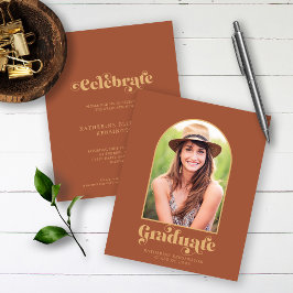 Budget Terracotta Gold Arch Foto Graduation Party