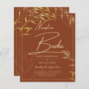 Budget Terracotta GOLD Nuestra Boda Spanish Weddin