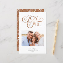 Budget Terracotta Joyful Christmas Pattern Foto