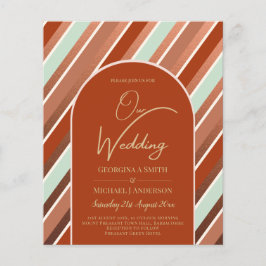 BUDGET Terracotta Mint Green Wedding INVITE Flyer
