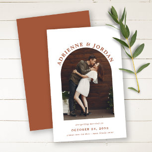 BUDGET Terracotta Rost Arch Foto Save the Date