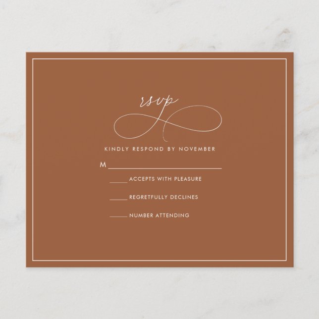 Budget Terracotta RSVP Flyer (Vorne)