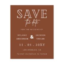 Budget Terracotta Rustikales Foto Save the Date