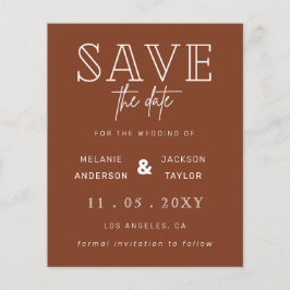 Budget Terracotta Rustikales Foto Save the Date