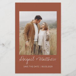 Budget Terracotta Save the Date Einladung Flyer
