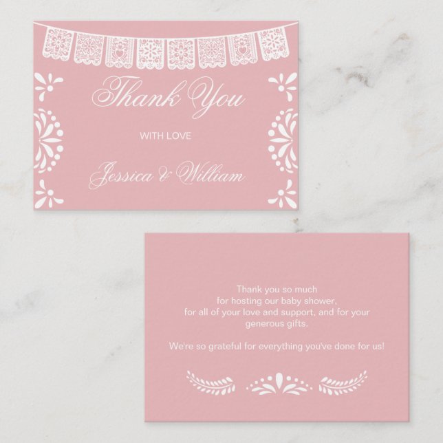 Budget thank you Mexican Cielito Lindo Baby Shower Mitteilungskarte (Vorne/Hinten)