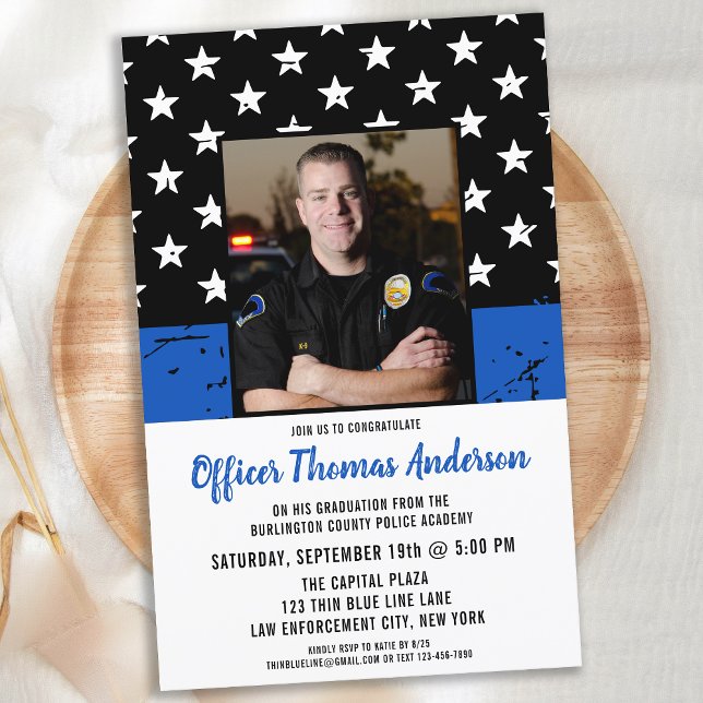 Budget Thin Blue Line Foto Police Abschluss (Von Creator hochgeladen)