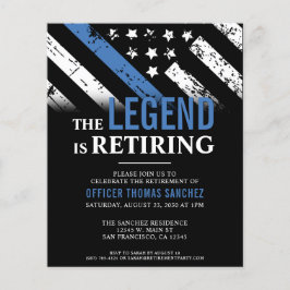 Budget Thin Blue Line Polizeieinberufung Flyer