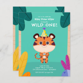 Budget Tiger Kid's Birthday Einladungen