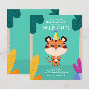Budget Tiger Kid's Birthday Einladungen