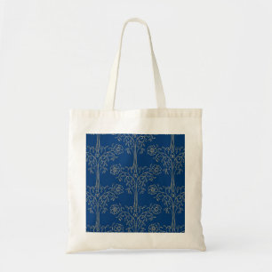 Budget Tote Beutel, Dunkelblau, Gold-Effekt Muster Tragetasche