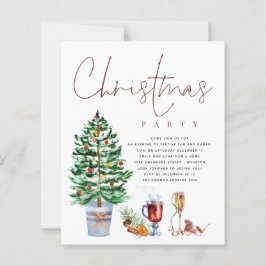 Budget Tree Drinks Skript Weihnachts-Party Einladu