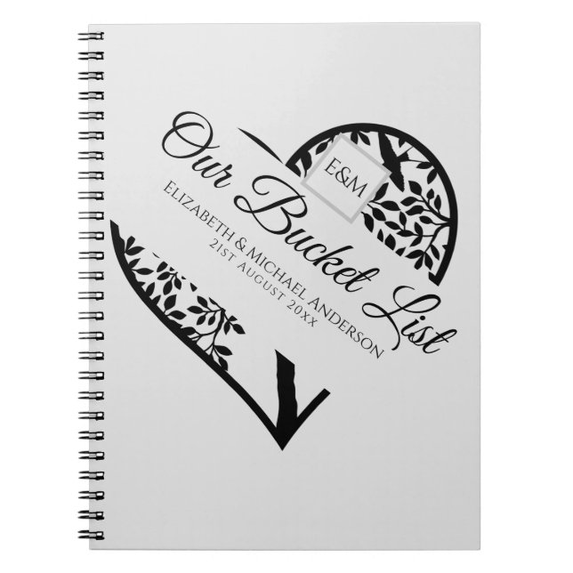 BUDGET Tree of Life Couples BUCKET LIST Sake Notizblock (Vorderseite)