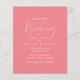 BUDGET Trending Color Pink Wedite Einladung